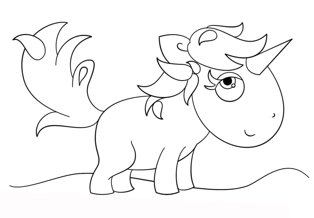 Image d’Une Licorne Kawaii coloring page
