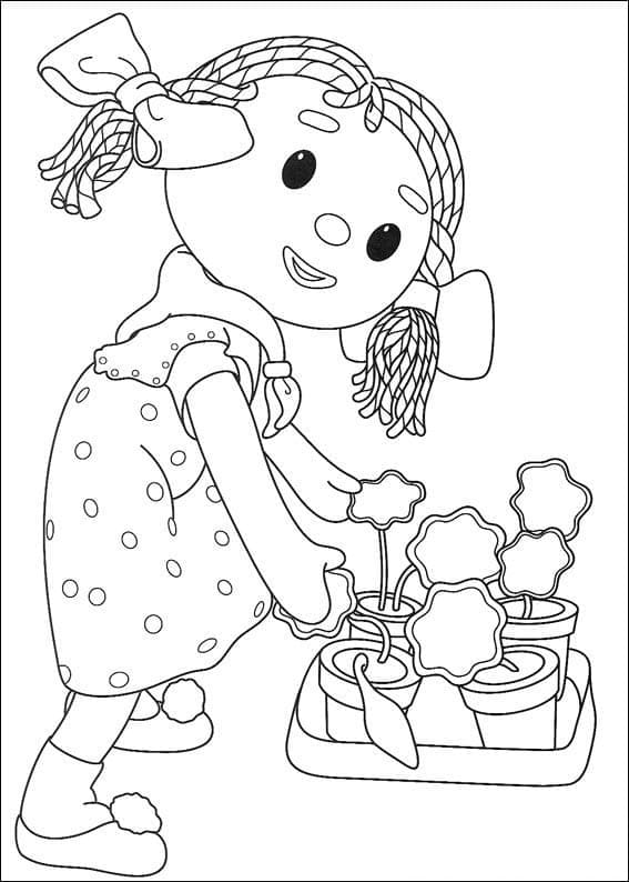 Coloriage Looby Loo dans Andy Pandy