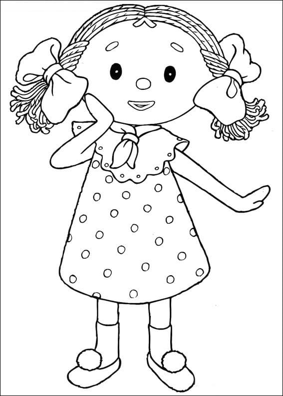 Looby Loo de Andy Pandy coloring page