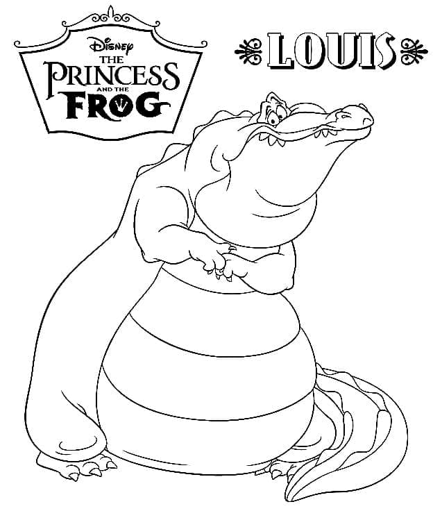 Coloriage Louis de Disney La Princesse et la Grenouille