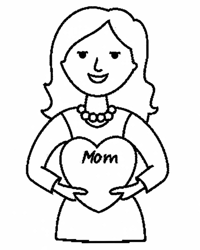 Maman Souriante coloring page
