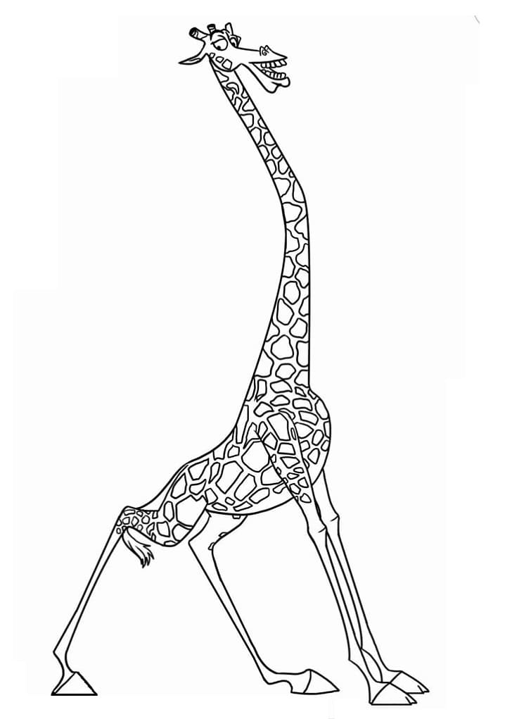 Coloriage Melman la Girafe