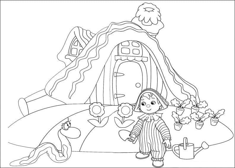 Missy Hissy et Andy Pandy coloring page