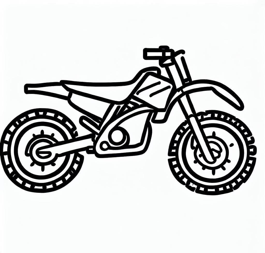 Coloriage Moto Tout-terrain de Motocross