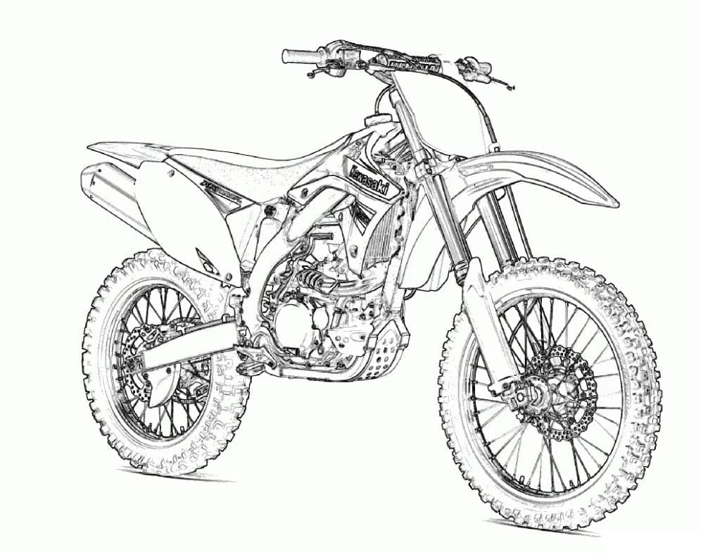 Coloriage Motocross Imprimable