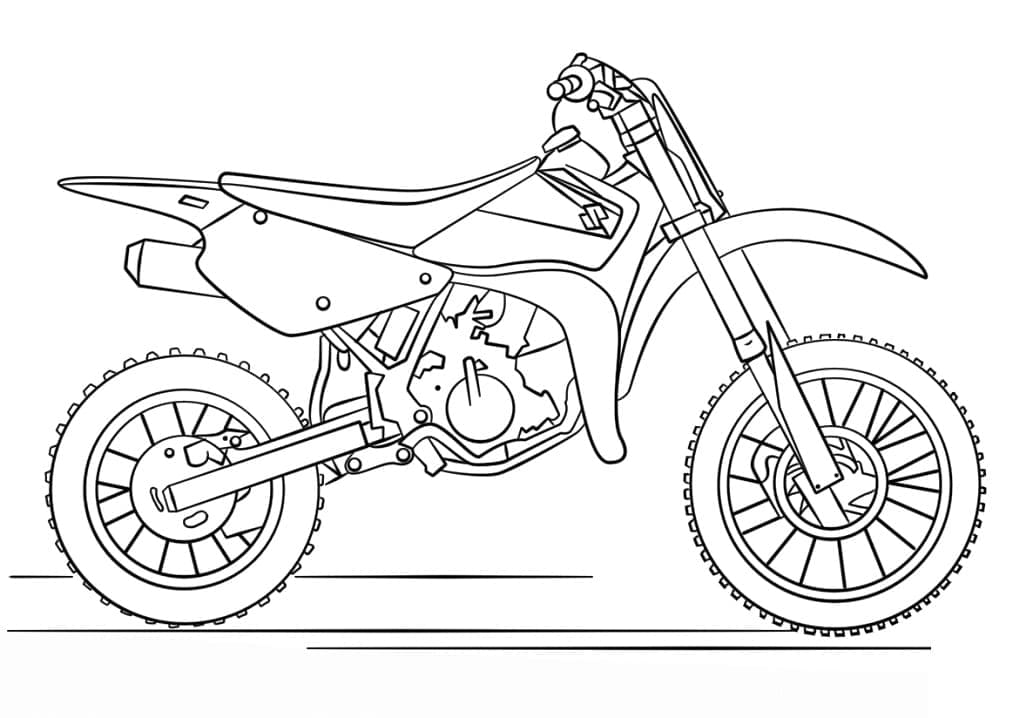 Coloriage Motocross Suzuki