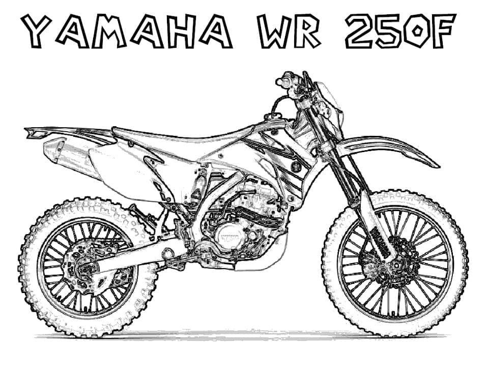 Coloriage Motocross Yamaha WR 250F
