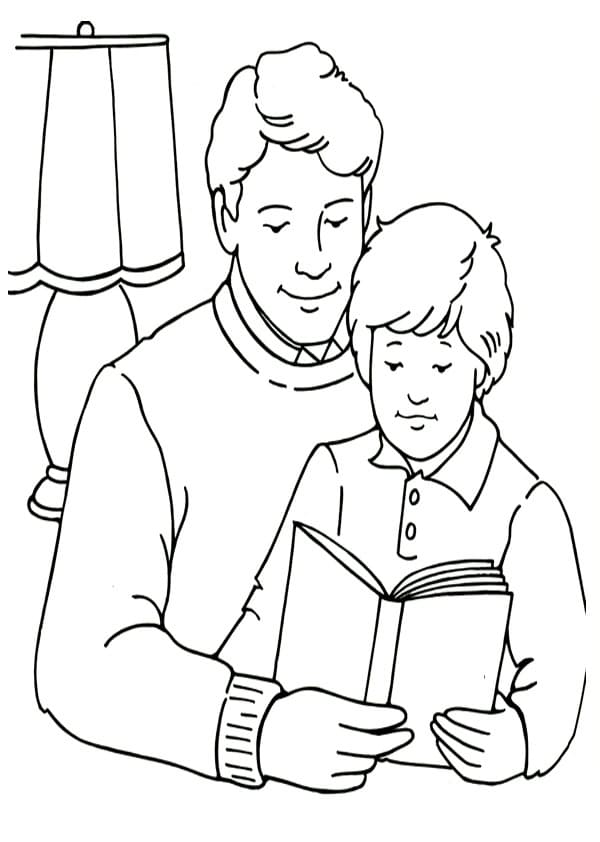 Papa et Son Fils coloring page