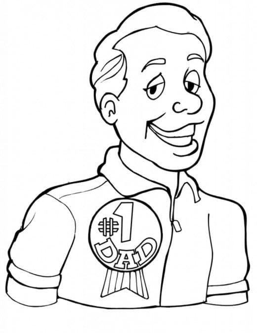Papa Souriant coloring page