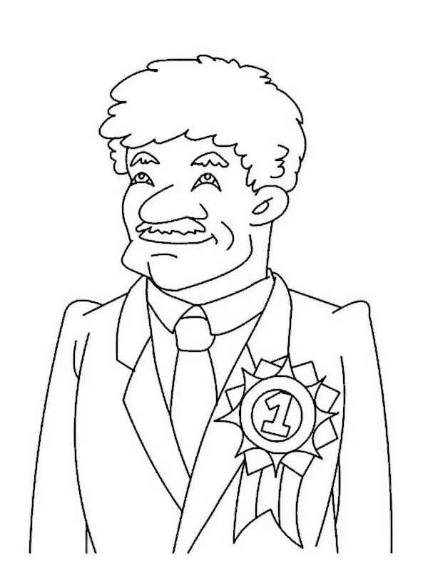 Papa Sourit coloring page
