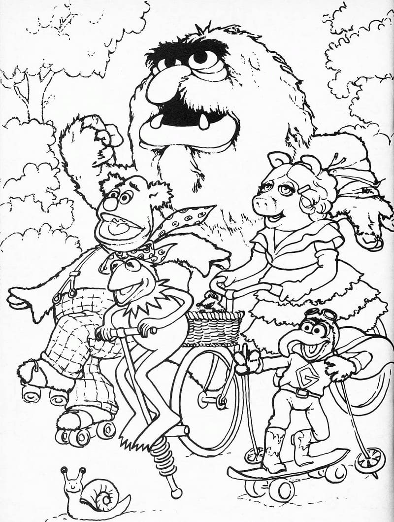 Coloriage Personnages de Les Muppets