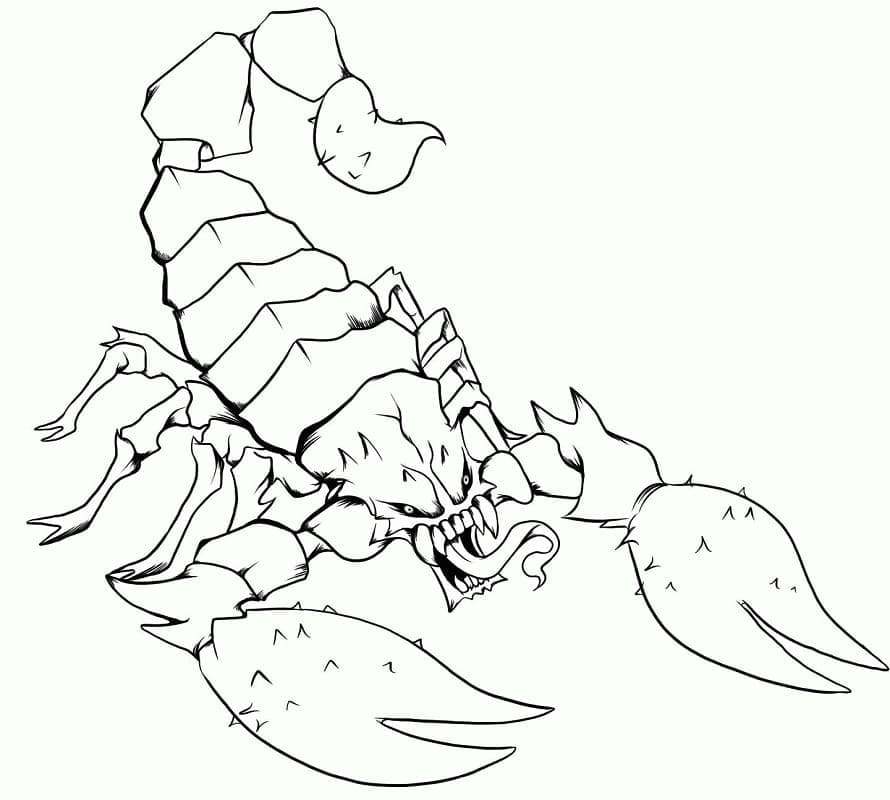 Coloriage Scorpion Monstre