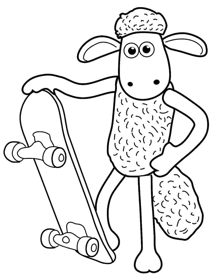 Coloriage Shaun le Mouton Gratuit Pour les Enfants