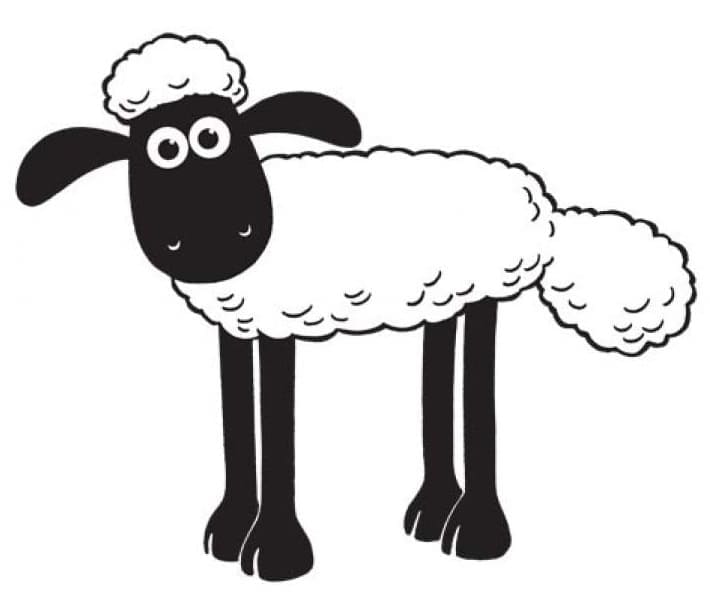 Coloriage Shaun le Mouton Imprimable