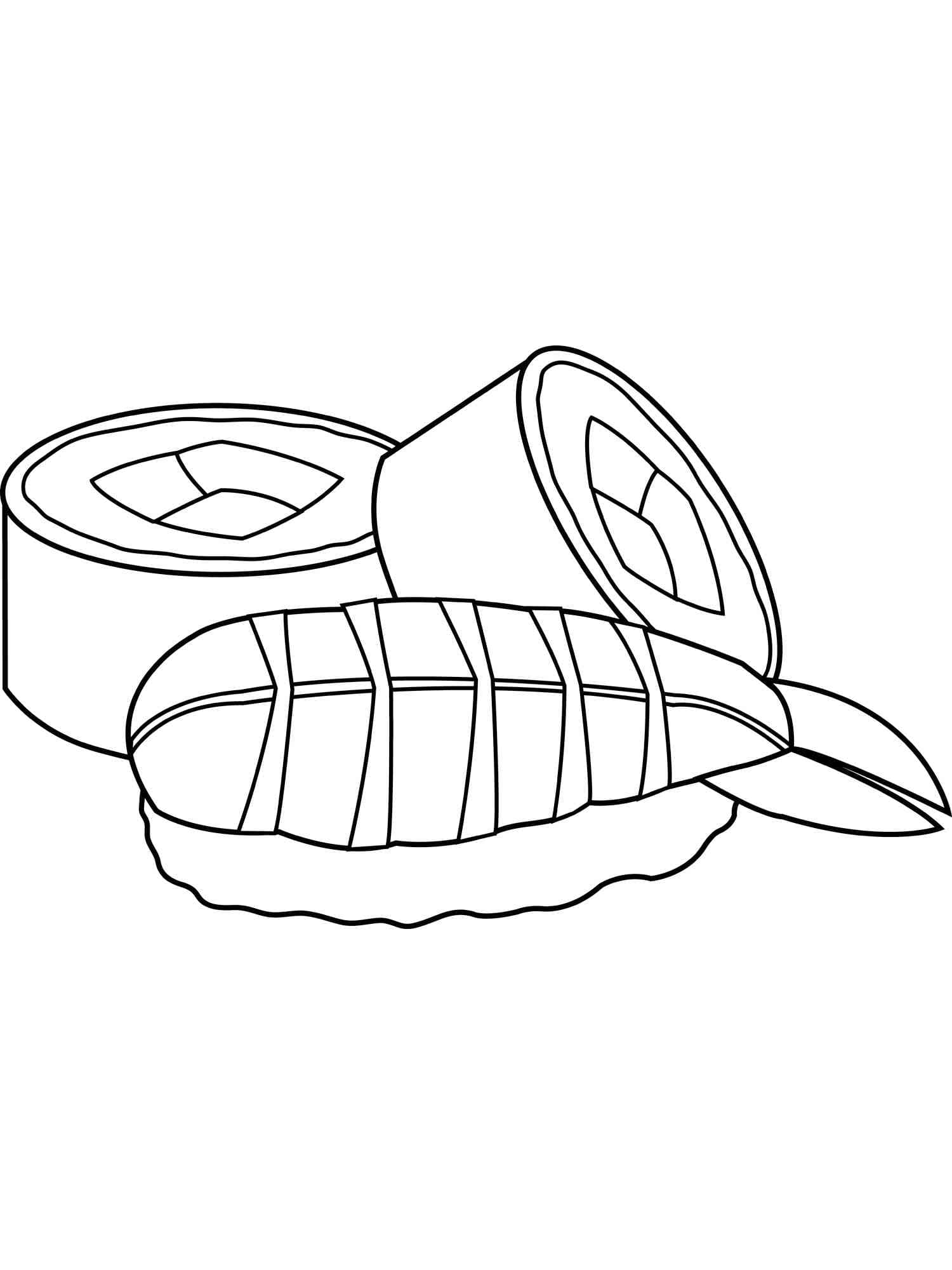 Sushi Imprimable coloring page