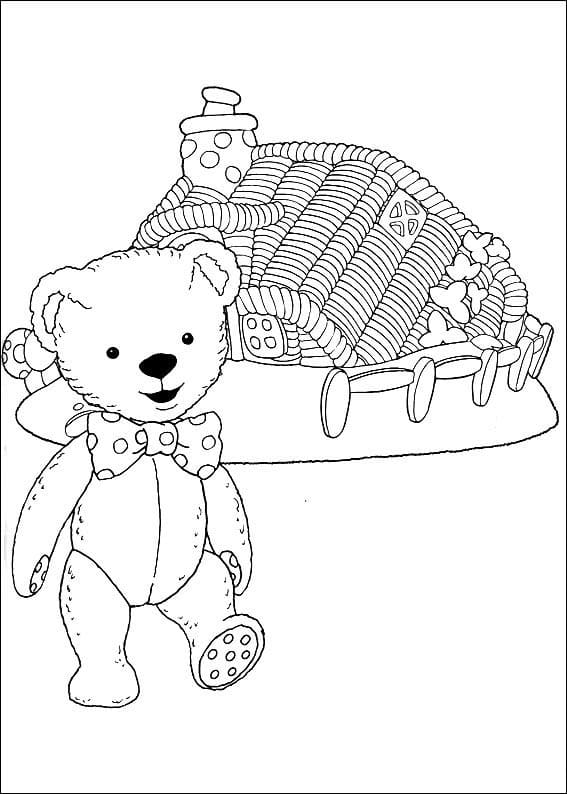 Coloriage Teddy dans Andy Pandy