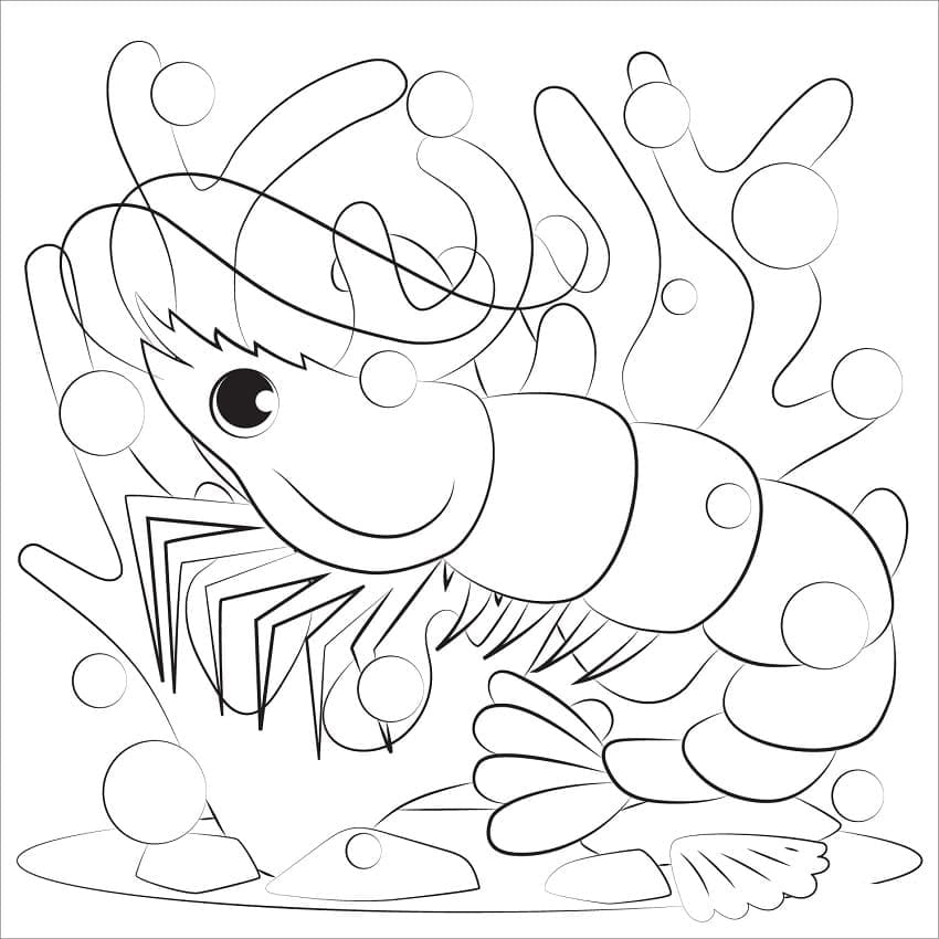 Une Crevette Mignonne coloring page