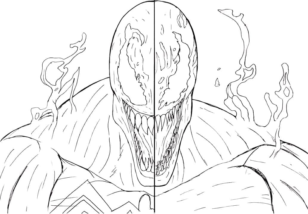Coloriage Venom et Carnage