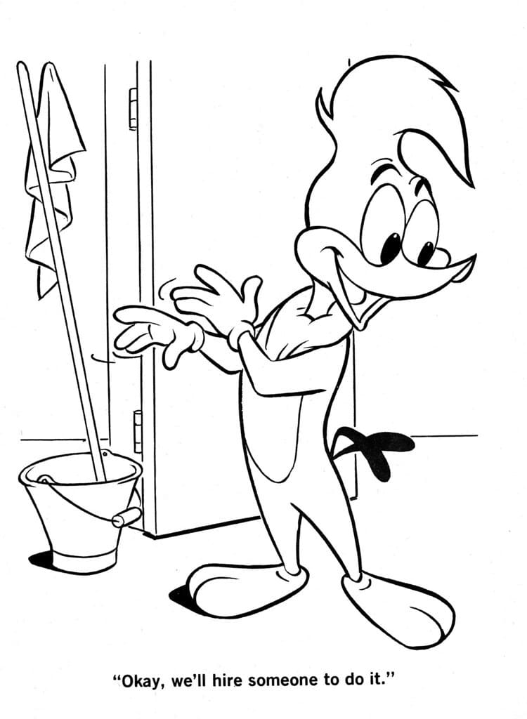 Woody Woodpecker Gratuit Pour les Enfants coloring page