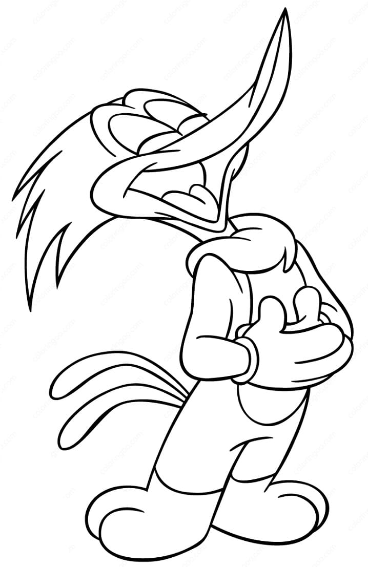 Coloriage Woody Woodpecker qui rit