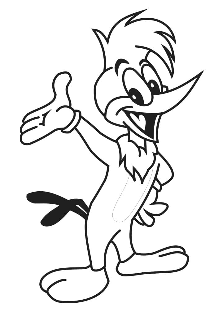 Woody Woodpecker Sympathique coloring page