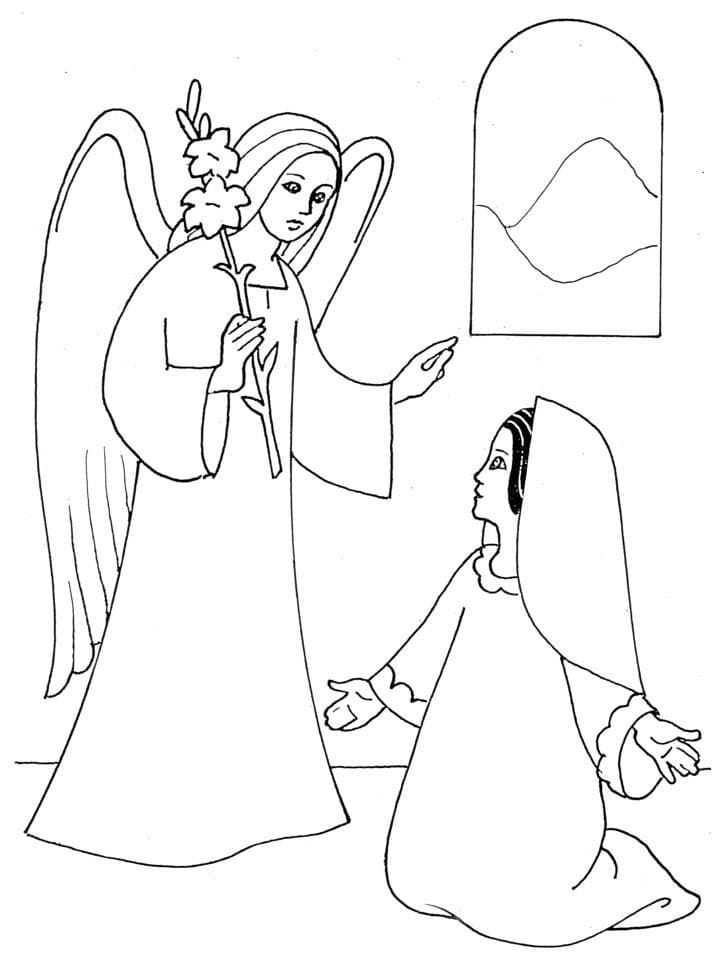 Annonciation 4 coloring page