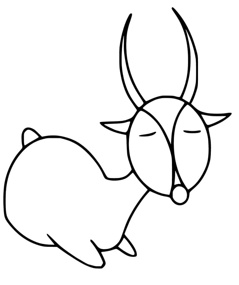Antilope Facile coloring page