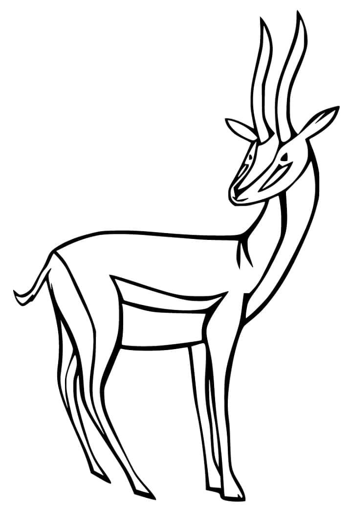 Coloriage Belle Antilope