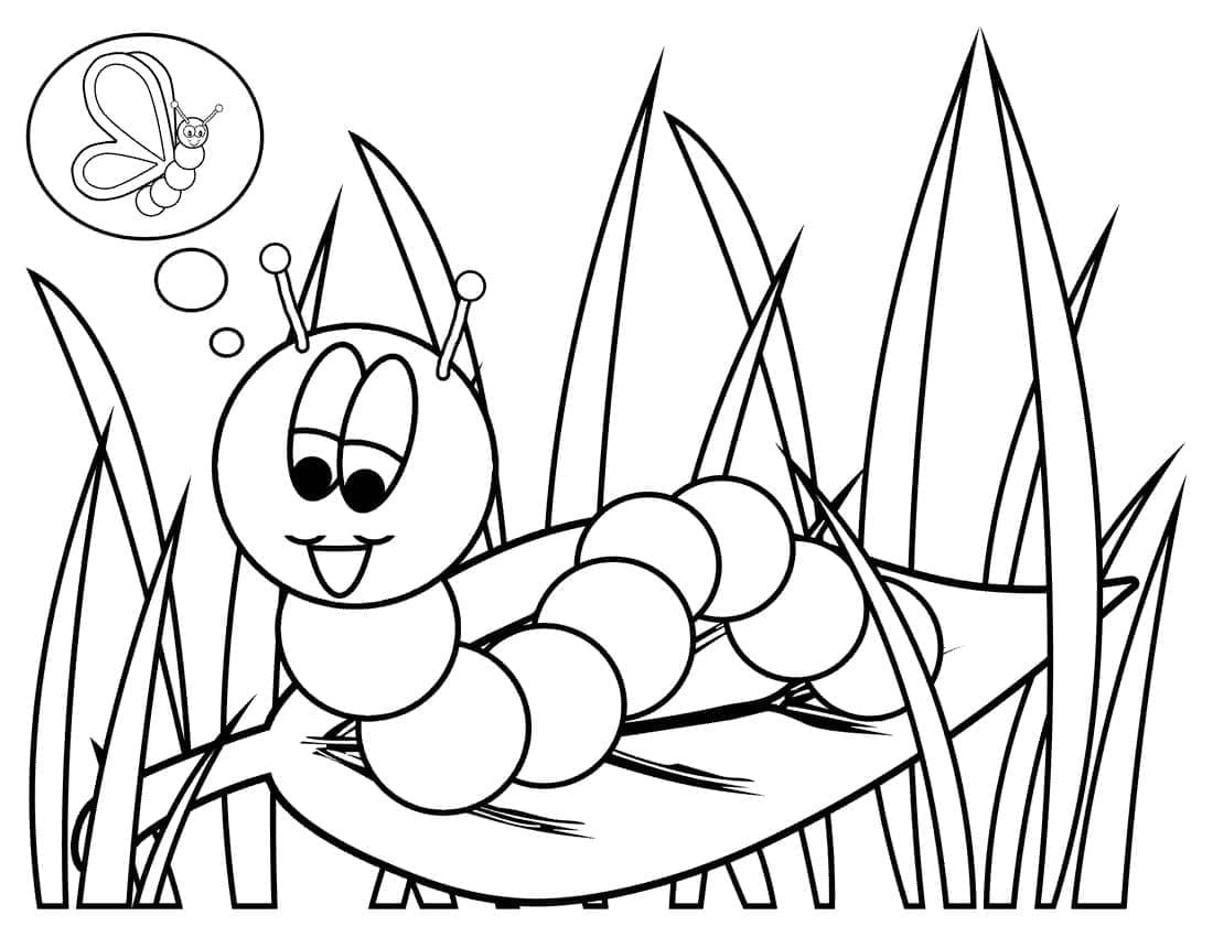 Chenille Joyeuse coloring page