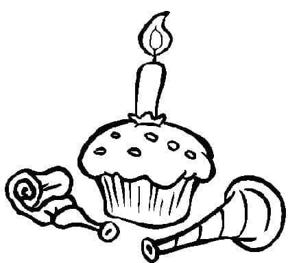 Cupcake Imprimable coloring page