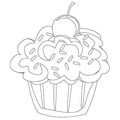 Cupcake Pour les Enfants coloring page
