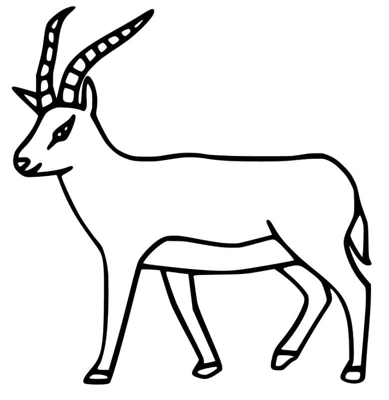 Dessin d’Antilope Gratuit coloring page