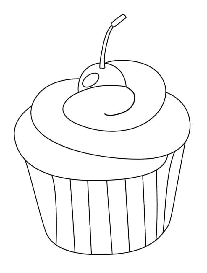 Dessin de Cupcake Gratuit coloring page