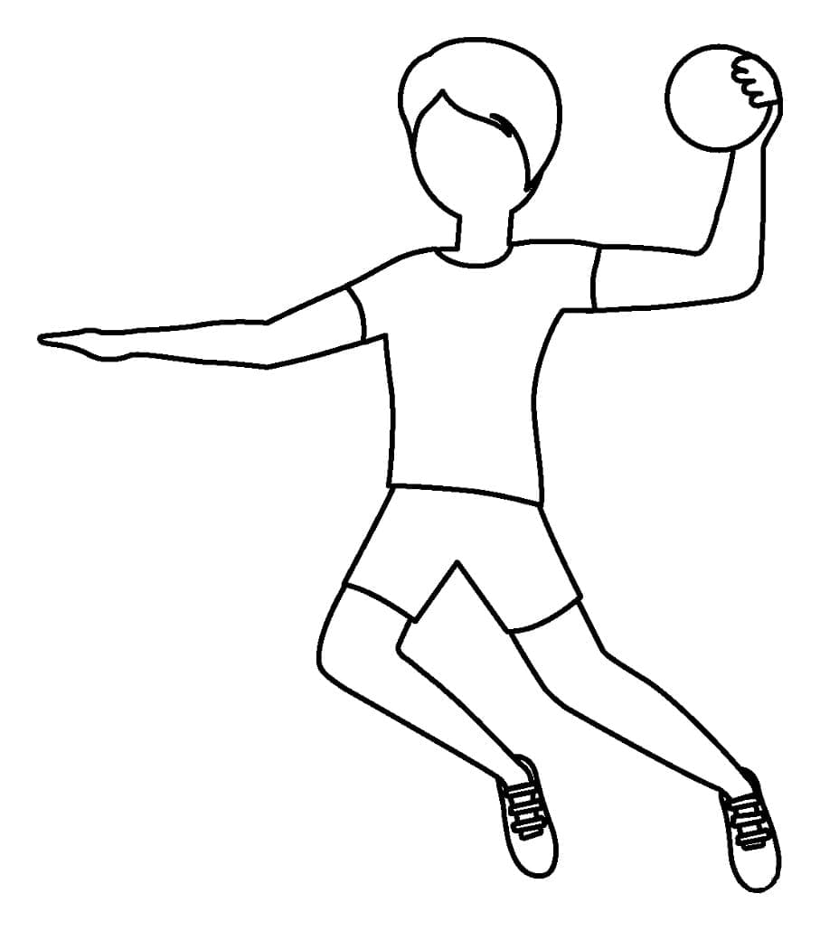 Coloriage Dessin de Handball Gratuit