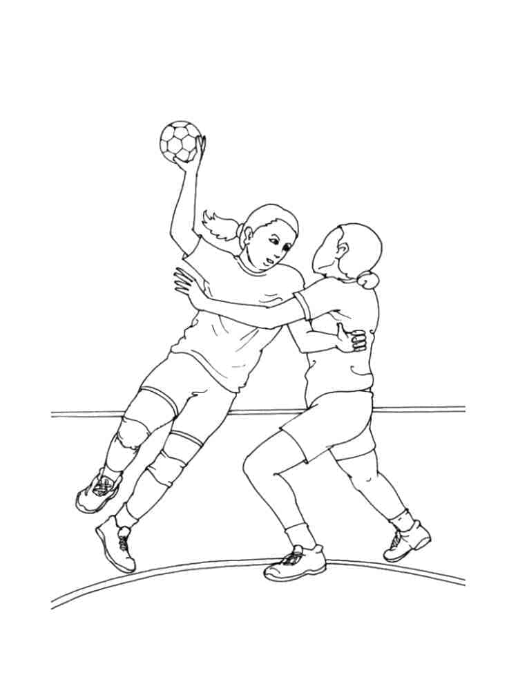 Dessin de Handball coloring page