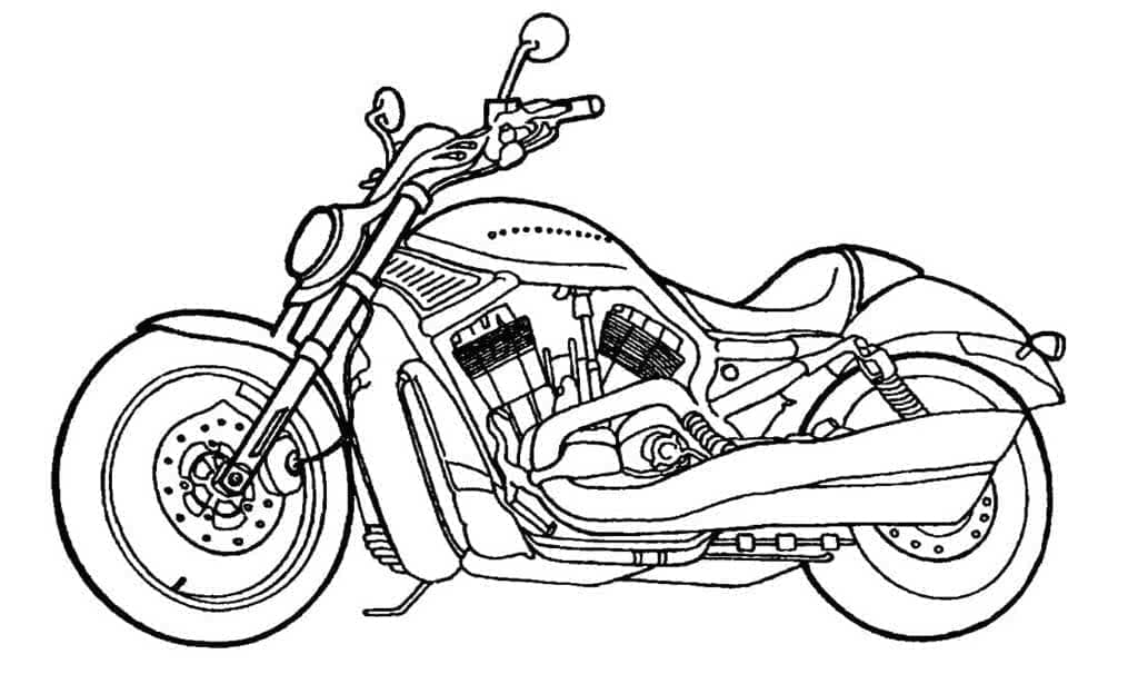 Dessin de Harley Davidson Gratuit coloring page