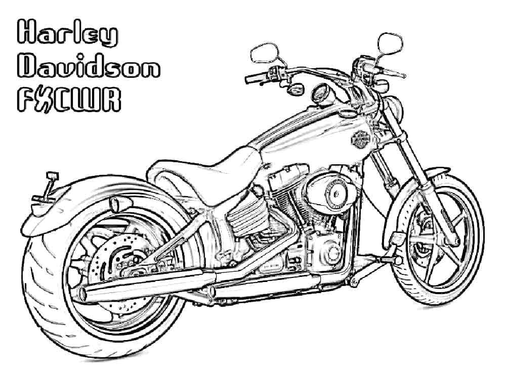Dessin de Harley Davidson coloring page