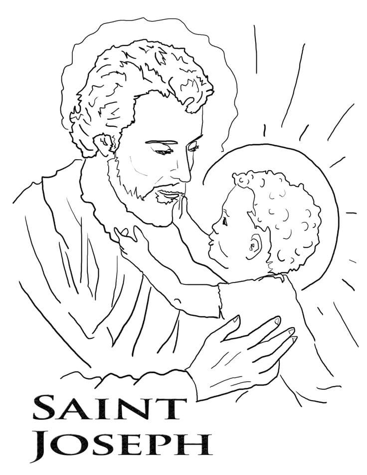 Dessin de Saint Joseph Gratuit coloring page