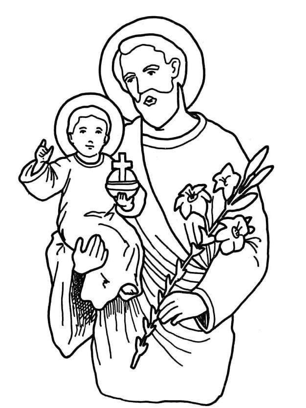 Dessin de Saint Joseph coloring page