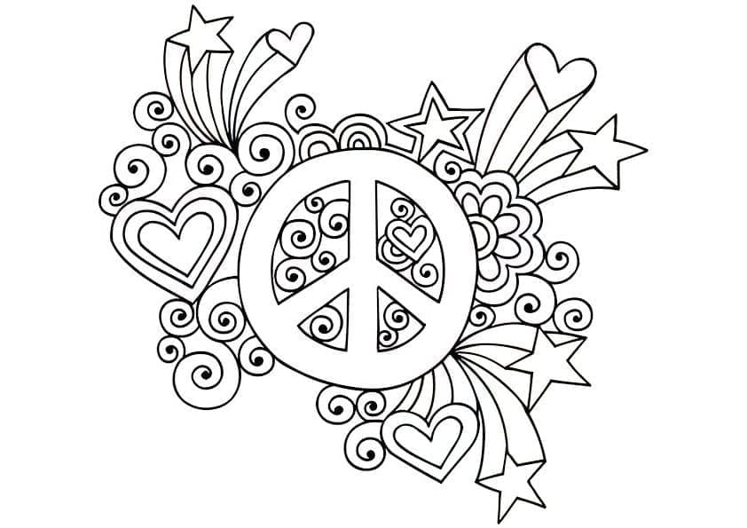 Dessin de Signe de Paix coloring page