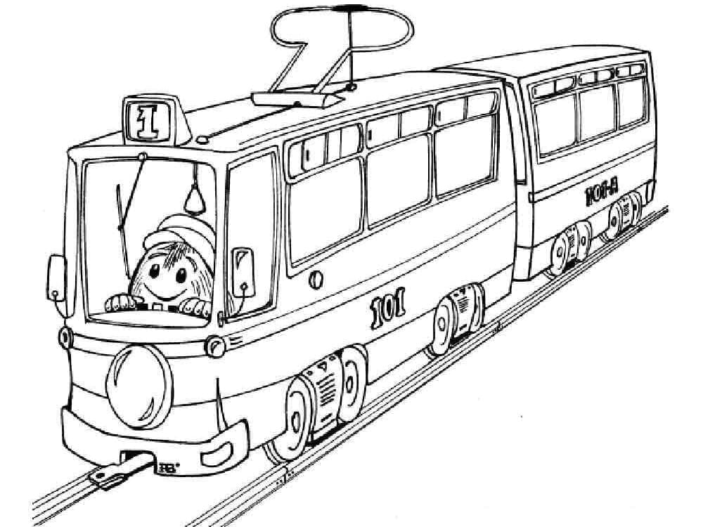 Dessin de Tramway Gratuit coloring page
