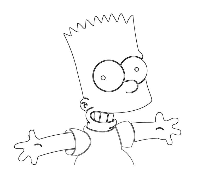 Coloriage Dessin Gratuit de Bart Simpson