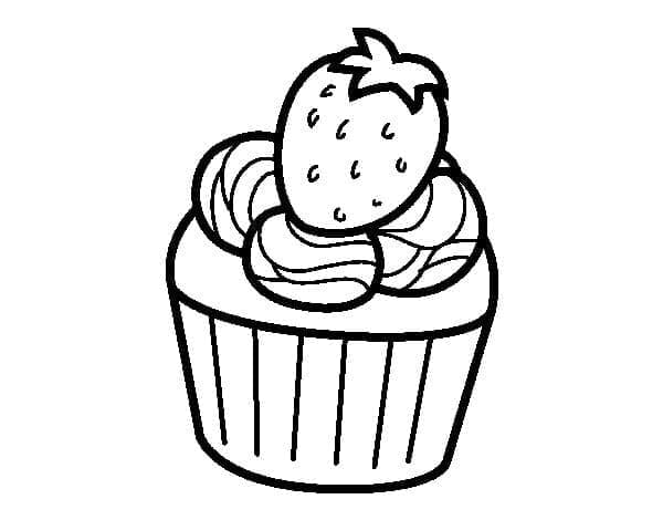 Dessin Gratuit de Cupcake coloring page