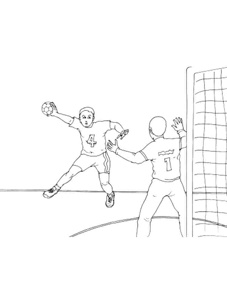 Coloriage Dessin Gratuit de Handball