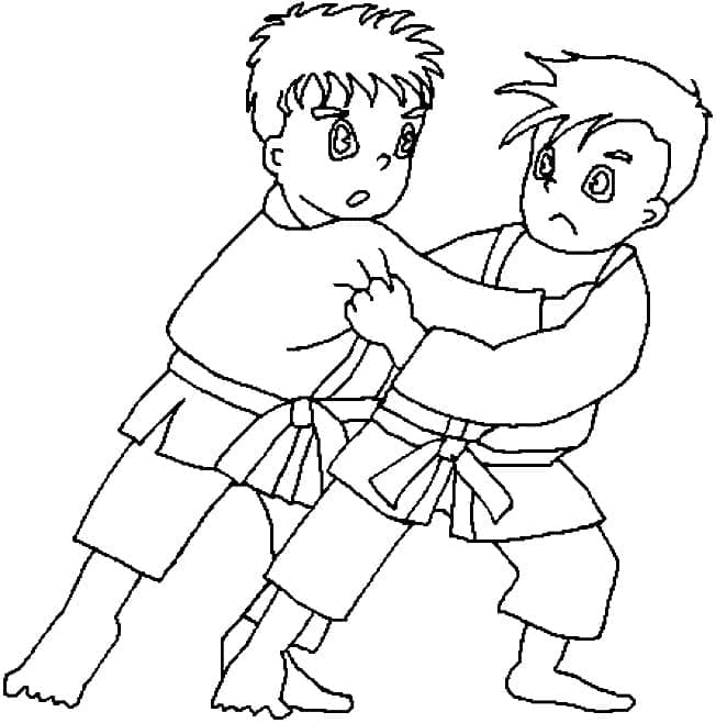 Dessin Gratuit de Judo coloring page
