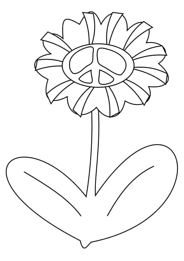 Fleur de Paix coloring page