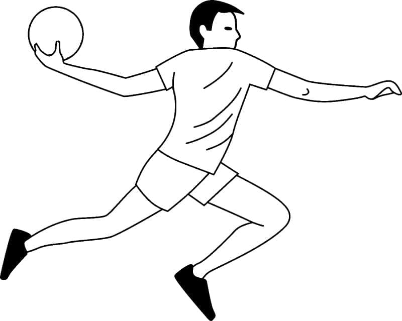 Coloriage Handball Imprimable