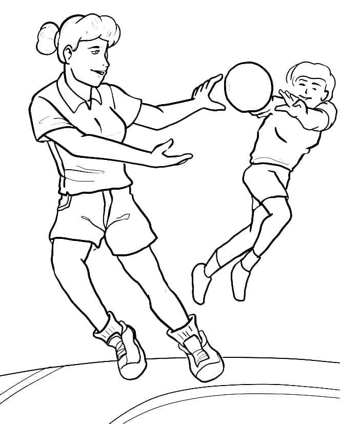 Coloriage Handball Pour Enfants