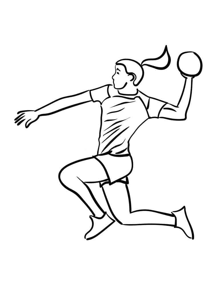 Coloriage Handball Pour les Enfants