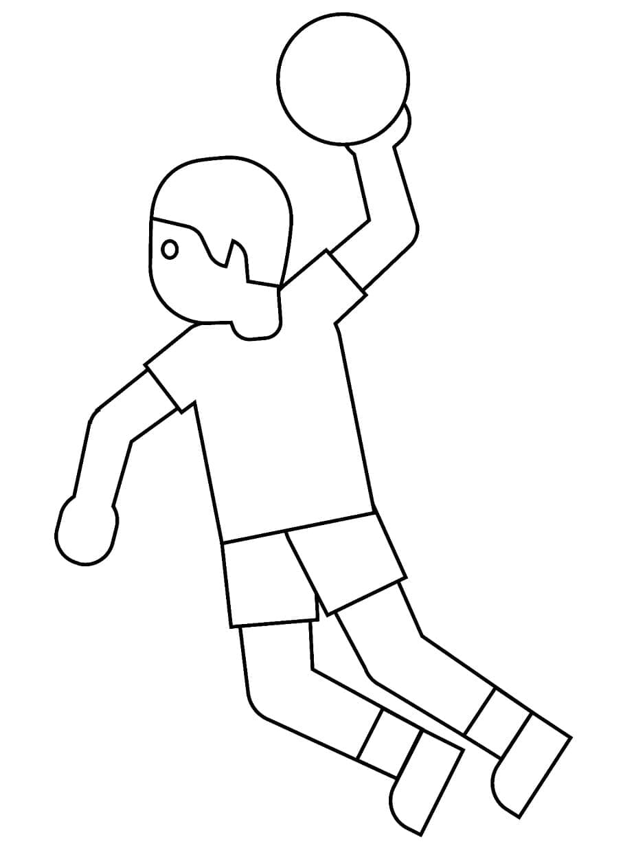 Coloriage Handball Simple